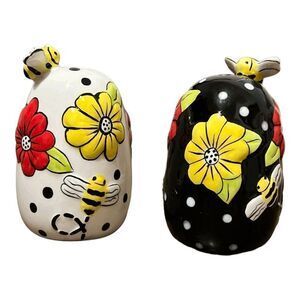 PacificHoney bees and flowers salt and peppers shaker set